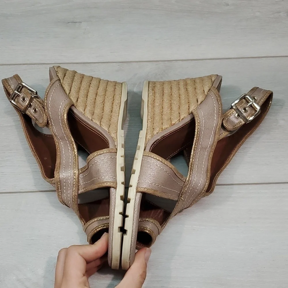 Donald j Pliner Womens Burgos Espadrille Wedge Sandals Shoes sz 9.5M